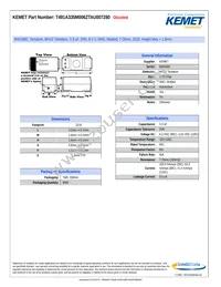 T491A335M006ZTAU007280 Datasheet Cover