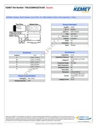 T491A335M016ZTAU00 Datasheet Cover