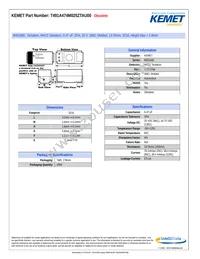 T491A474M025ZTAU00 Datasheet Cover