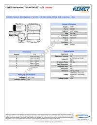 T491A475K016ZTAU00 Datasheet Cover