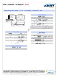 T491A475K020ZT Datasheet Cover