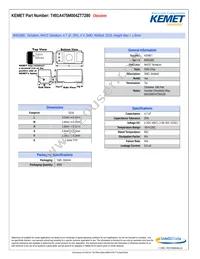 T491A475M004ZT7280 Datasheet Cover