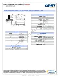 T491A685M010ZG Datasheet Cover