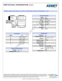 T491B106K016ZTAU00 Datasheet Cover