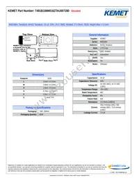 T491B106M016ZTAU007280 Datasheet Cover