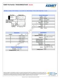 T491B155M025ZTAU00 Datasheet Cover