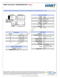 T491B225K025ZTAU00 Datasheet Cover