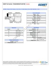 T491B225M020ZTAU007280 Datasheet Cover