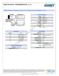 T491B225M025ZTAU00 Datasheet Cover