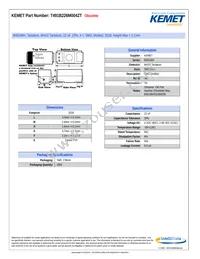 T491B226M004ZT Datasheet Cover