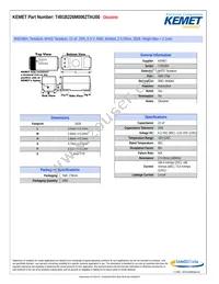 T491B226M006ZTAU00 Datasheet Cover