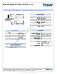 T491B475M010ZTAU007280 Datasheet Cover