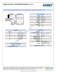 T491B475M016ZTAU007280 Datasheet Cover