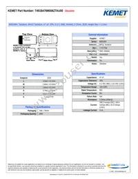 T491B476M006ZTAU00 Datasheet Cover