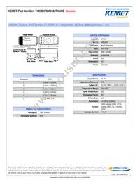 T491B476M010ZTAU00 Datasheet Cover