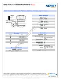 T491B685M016ZTAU007280 Datasheet Cover