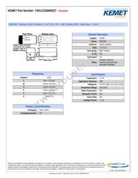 T491C225M050ZT Datasheet Cover