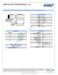 T491D106K035ZTAU00 Datasheet Cover