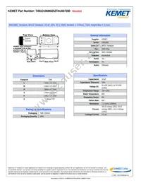 T491D106M025ZTAU007280 Datasheet Cover