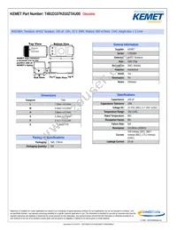 T491D107K010ZTAU00 Datasheet Cover