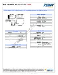 T491D107K016ZTAU00 Datasheet Cover