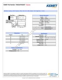 T491D107K020ZT Datasheet Cover