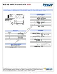 T491D107M016ZTAU00 Datasheet Cover