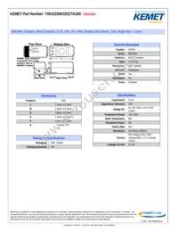 T491D226K025ZTAU00 Datasheet Cover