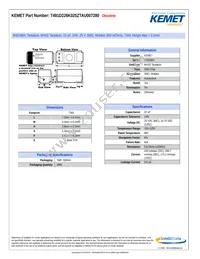 T491D226K025ZTAU007280 Datasheet Cover