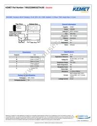 T491D226M016ZTAU00 Datasheet Cover