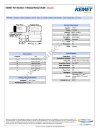 T491D227K010ZTAU00 Datasheet Cover