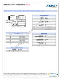 T491D227M004ZT Datasheet Cover