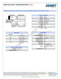 T491D476K010ZTAU00 Datasheet Cover