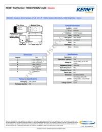 T491D476K025ZTAU00 Datasheet Cover