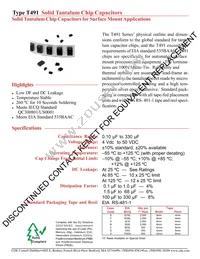 T491D686K016AS-F Datasheet Cover