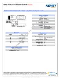 T491D686K016ZT7280 Datasheet Cover