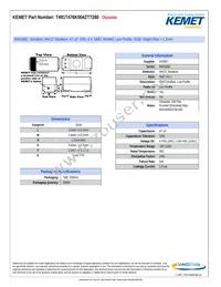 T491T476K004ZT7280 Datasheet Cover