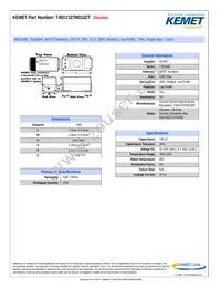 T491V107M010ZT Datasheet Cover