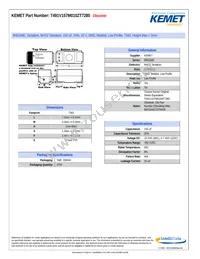 T491V157M010ZT7280 Datasheet Cover