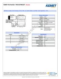 T491V227M010ZT Datasheet Cover