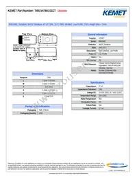 T491V476K010ZT Datasheet Cover