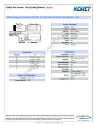 T491X107M016ZTAU00 Datasheet Cover