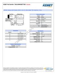 T491X108K006ZT7280 Datasheet Cover