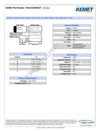 T491X157M020ZT Datasheet Cover