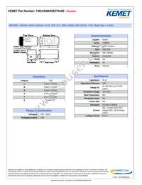 T491X336K025ZTAU00 Datasheet Cover