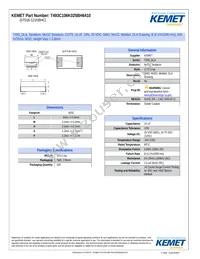 T493C106K025BH6410 Datasheet Cover