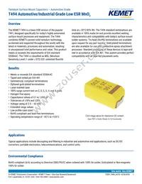 T494A106M016ATAUTO Datasheet Cover