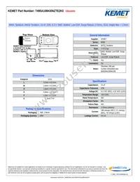 T495A106K006ZTE2K0 Datasheet Cover