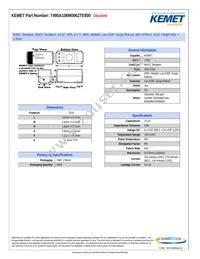 T495A106M006ZTE800 Datasheet Cover
