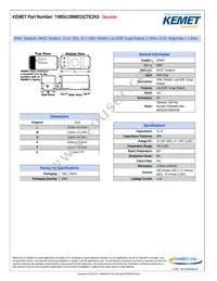 T495A106M010ZTE2K0 Datasheet Cover